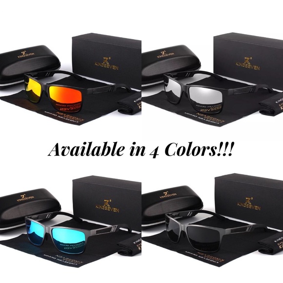 KINGSEVEN Red Mirrored Aluminum Polarized Sunglasses - Picture 13 of 14